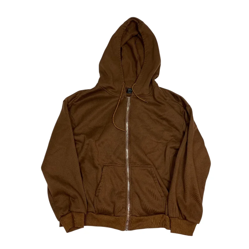 Luxurious Men's Cashmere HoodiesSweatshirt Hoodie By Shein In Brown, Size: M