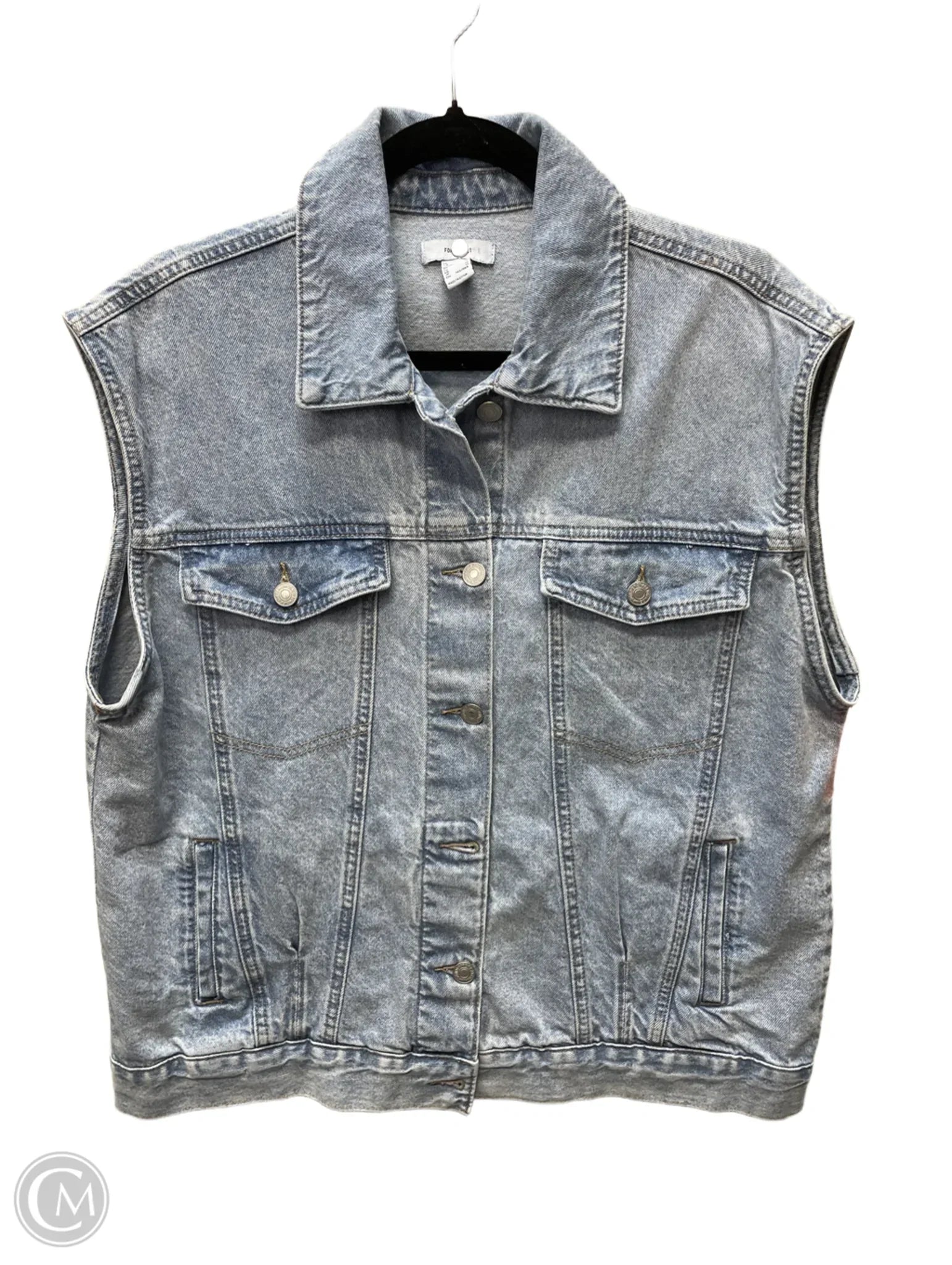 Men's Coats for Ice FishingVest Other By Forever 21 In Blue Denim, Size: M
