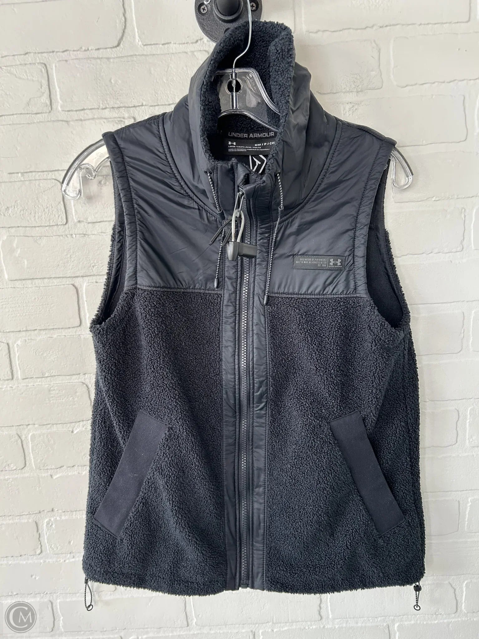 Stylish Men's Biker JacketsVest Fleece By Under Armour In Black, Size: S