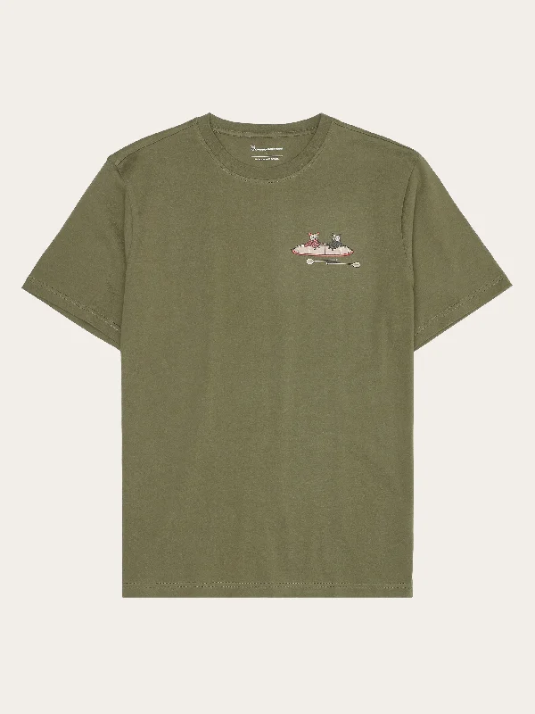 Men's Long-Sleeved ShirtsRegular drop-shoulder short sleeve heavy single jersey printed t-shirt GOTS/Vegan - Burned Olive Men's Long-Sleeved ShirtsRegular drop-shoulder short sleeve heavy single jersey printed t-shirt GOTS/Vegan - Burned Olive