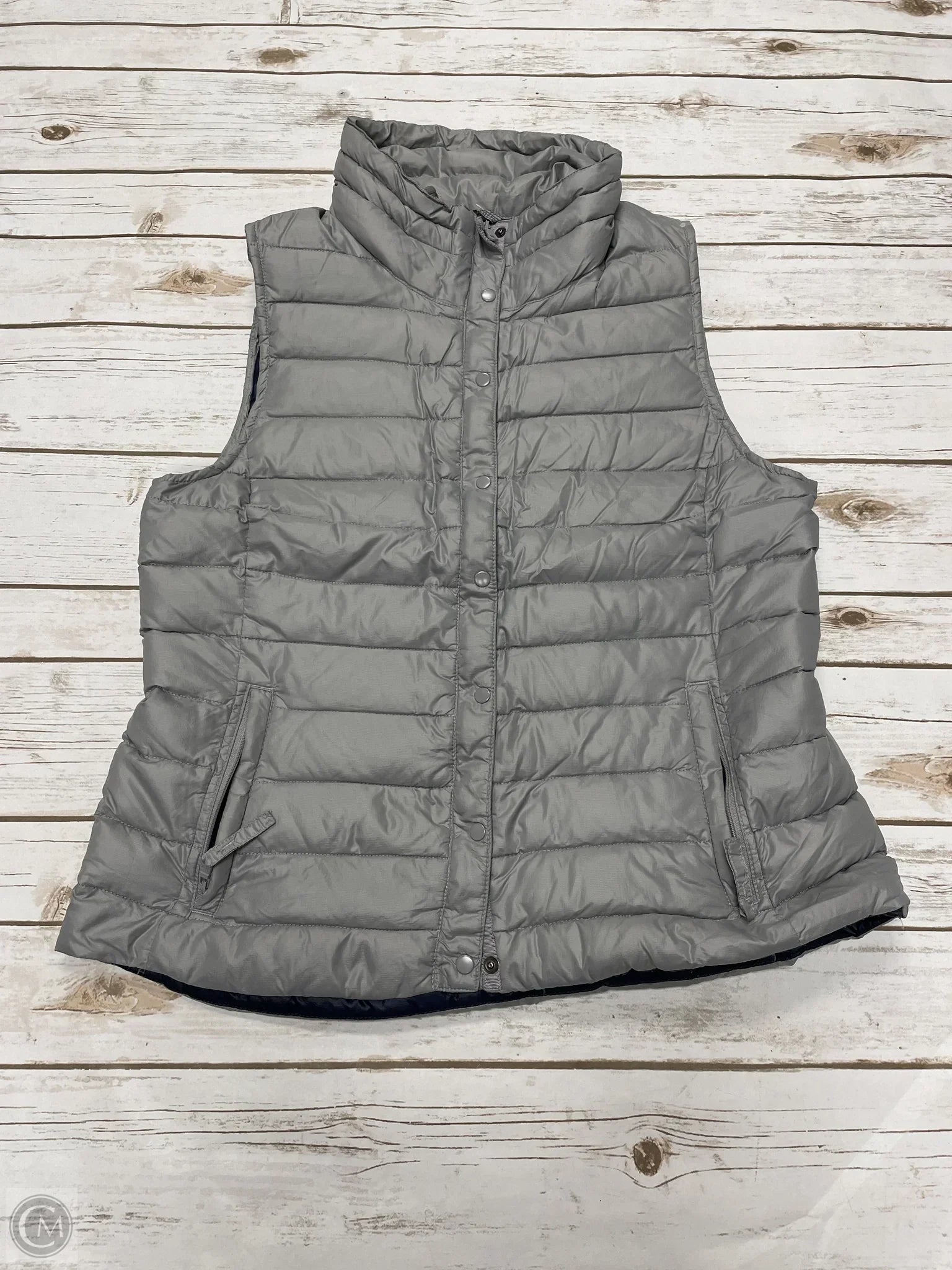 Men's Coats with Quick-Dry FabricVest Puffer & Quilted By Gap In Grey, Size: L