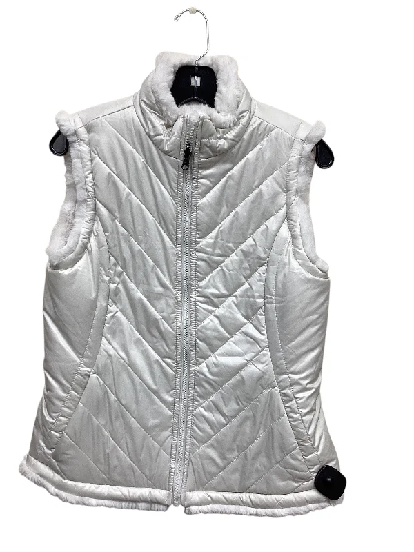 Men's Coats with Military InfluenceVest Puffer & Quilted By Nicole By Nicole Miller In White, Size: S Men's Coats with Military InfluenceVest Puffer & Quilted By Nicole By Nicole Miller In White, Size: S