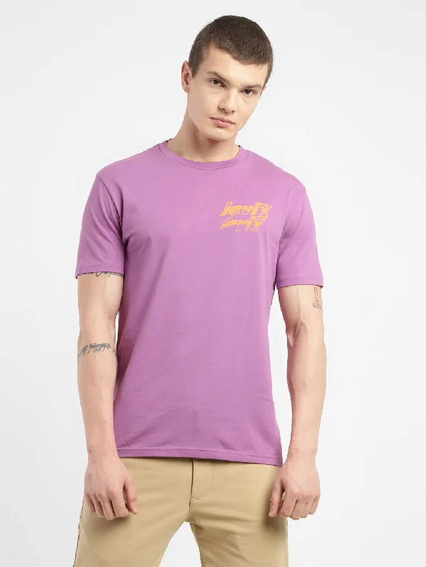 Men's Shirts with Hidden PocketsMen's Brand Logo Crew Neck T-shirt