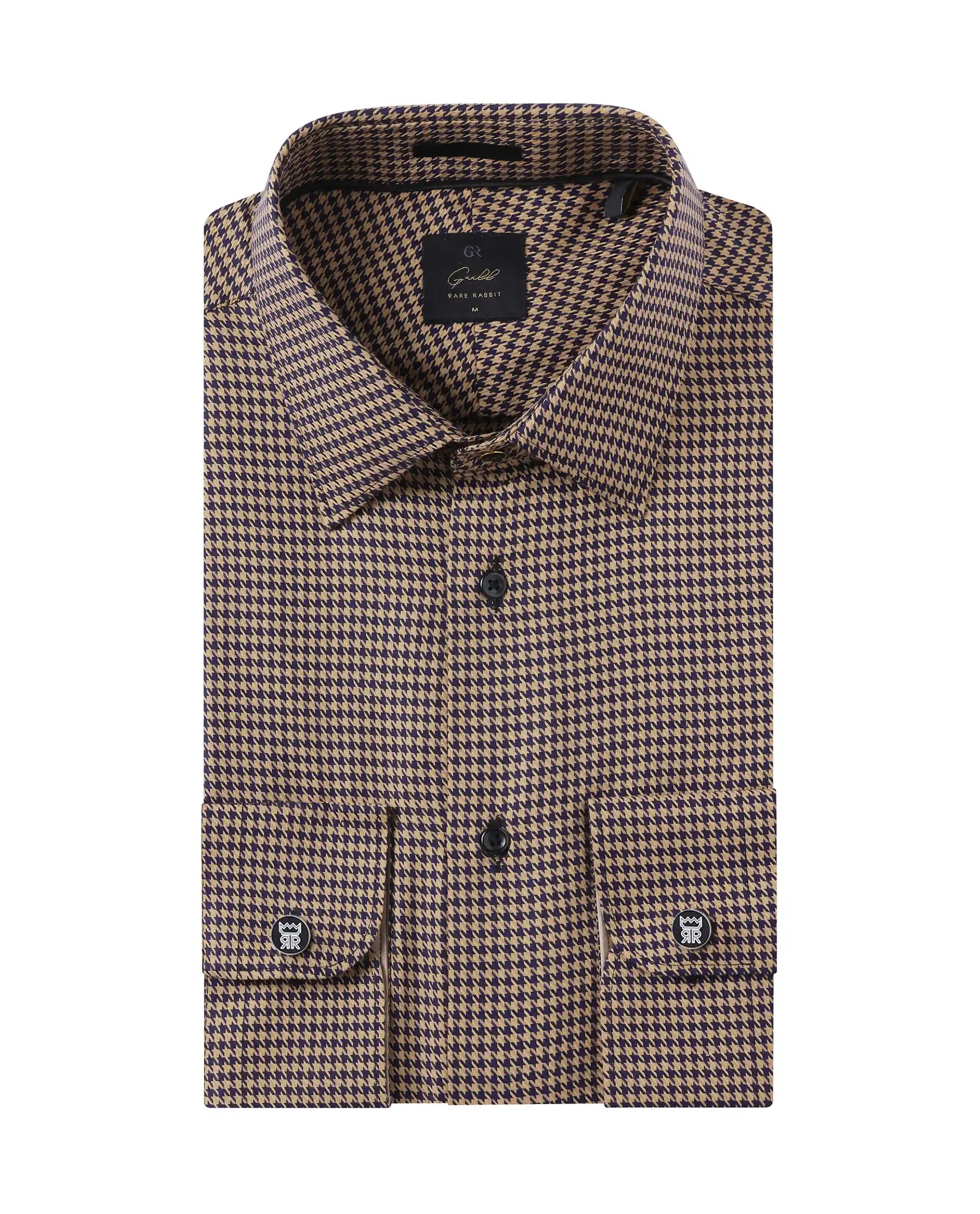 Men's Timeless Dress Shirts for Enduring StyleRare Rabbit Men Chesto Beige Cotton Fabric Full Sleeve with Cufflinks Regular Fit Check Shirt Men's Timeless Dress Shirts for Enduring StyleRare Rabbit Men Chesto Beige Cotton Fabric Full Sleeve with Cufflinks Regular Fit Check Shirt