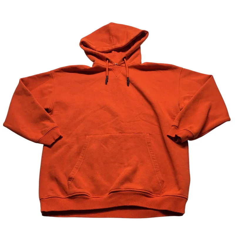Functional Men's Workout HoodiesSweatshirt Hoodie By Zara In Orange, Size: S