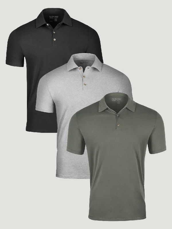 Men's Shirts for CampingFoundation Polo 3-Pack