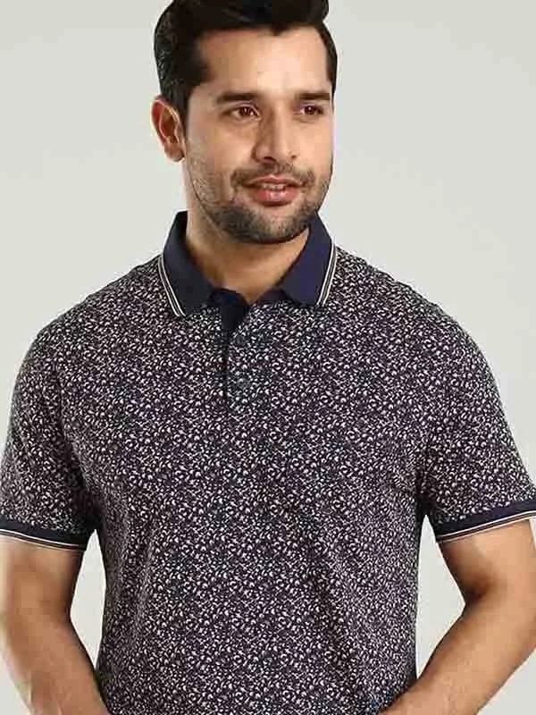 Men's Shirts with Cowl NecksMen Printed Polo T-Shirt