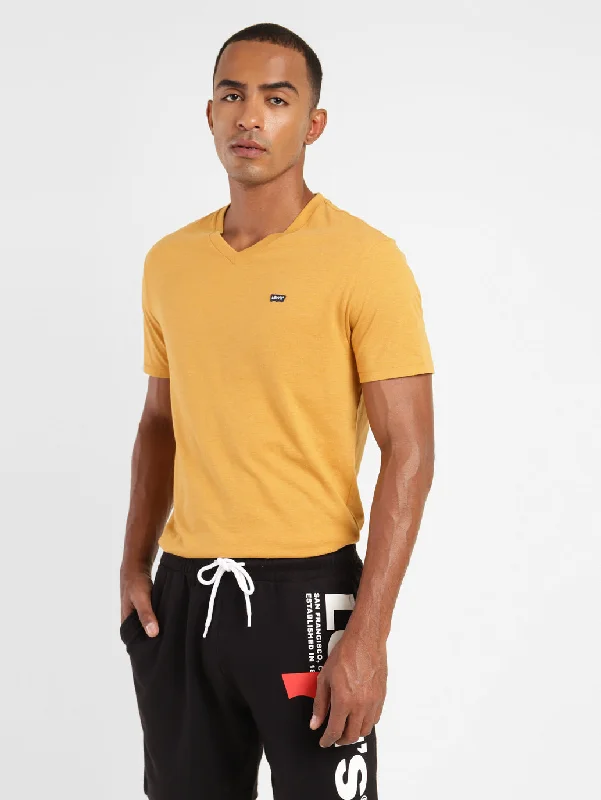 Men's Shirts with Graphic PrintsMen's Solid V Neck T-shirt