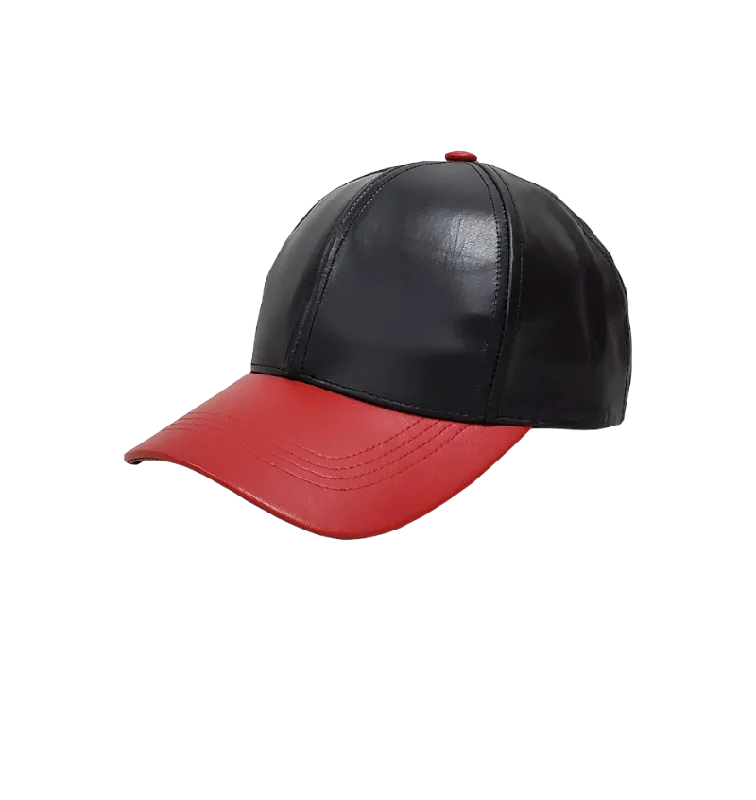 Fashionable Bucket Hats for WomenEmstate Black and Red Men's Genuine Cowhind Leather Adjustable Baseball Cap Fashionable Bucket Hats for WomenEmstate Black and Red Men's Genuine Cowhind Leather Adjustable Baseball Cap