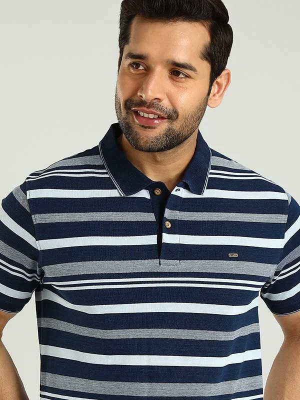 Men's Shirts for Beach OutingsMen Striped Polo T-Shirt