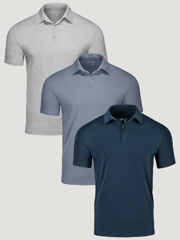 Men's Shirts with Surplice HemlinesBasic Performance Polo 3-Pack