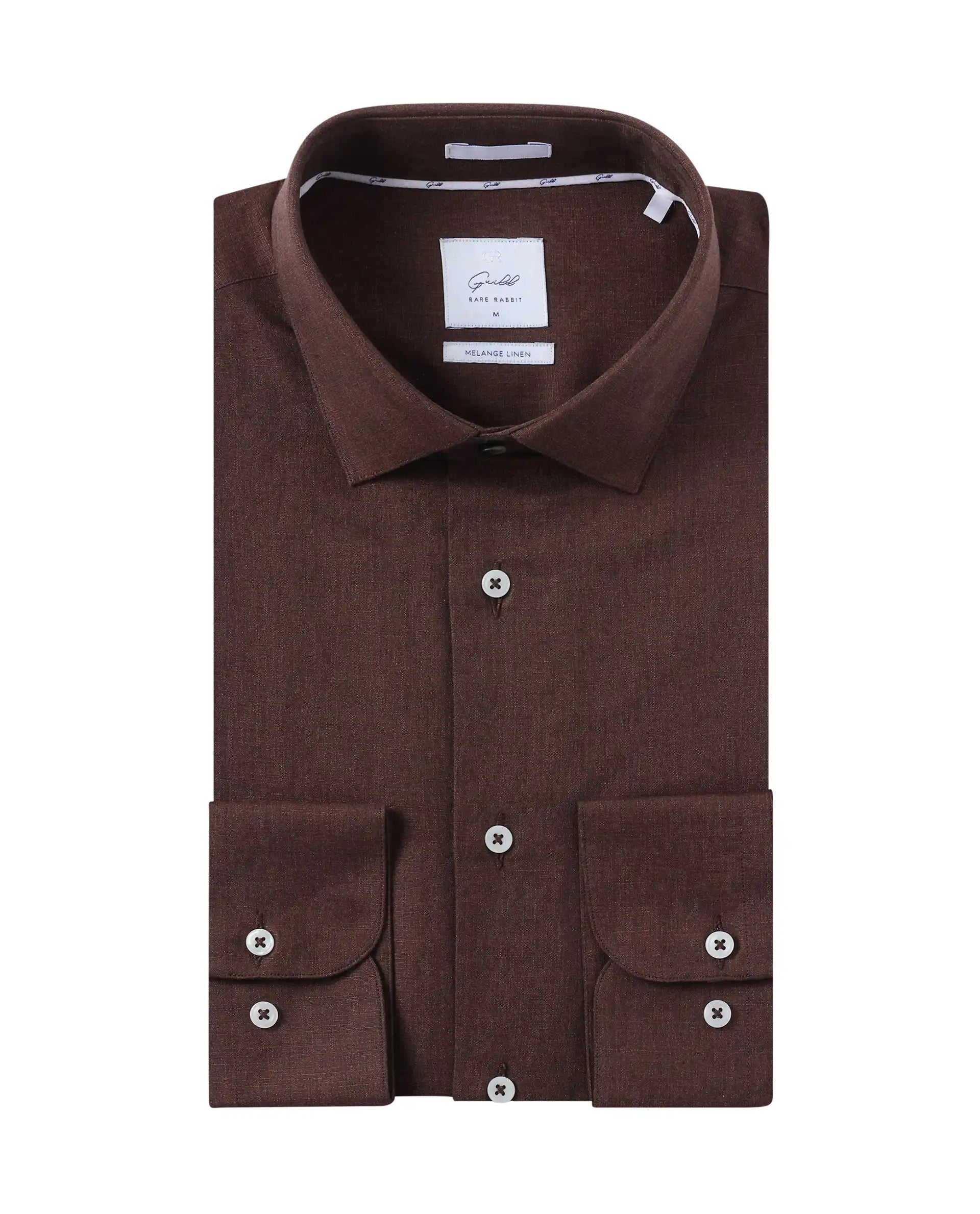 Men's Patterned Button-Down Shirts for Added InterestRare Rabbit Men Tempa Dark Brown Cotton Full Sleeve Regular Fit Textured Shirt Men's Patterned Button-Down Shirts for Added InterestRare Rabbit Men Tempa Dark Brown Cotton Full Sleeve Regular Fit Textured Shirt