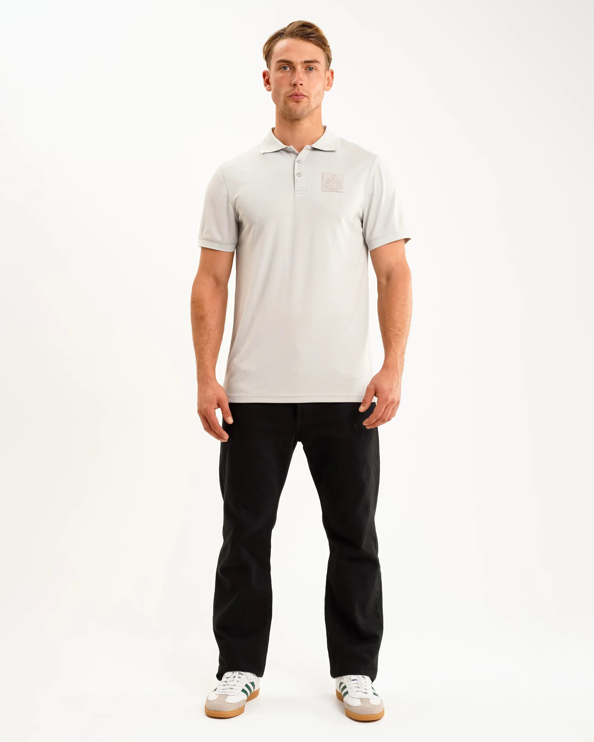 Men's Shirts with Appliqué DetailsNewcastle United Men's Grey Tech Polo Shirt