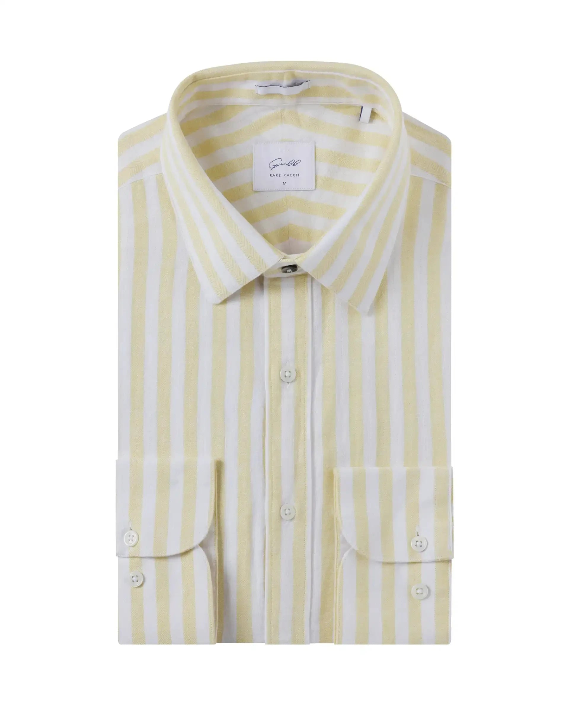 Durable Men's Work ShirtsRare Rabbit Mens Dopple Light Yellow Full Sleeve Regular Collar Cotton Linen Blend Stripe Shirt Durable Men's Work ShirtsRare Rabbit Mens Dopple Light Yellow Full Sleeve Regular Collar Cotton Linen Blend Stripe Shirt