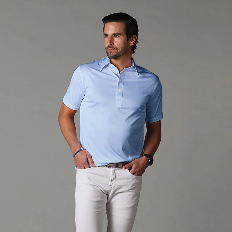 Men's Shirts with Belt LoopsThe Original Dress Collar Polo™ Sky Blue