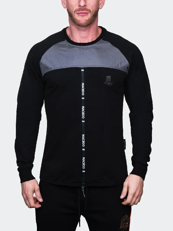 Men's Sweaters with Short SleevesSweater MixFabrics Black