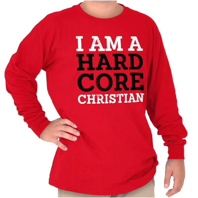 Men's Shirts with Adjustable CuffsHardcore Christian Youth Long Sleeve T-Shirt