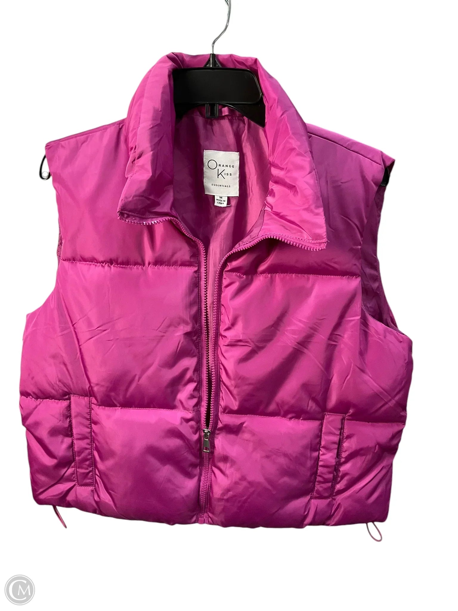 Men's Coats with Slim FitsVest Puffer & Quilted By Clothes Mentor In Pink, Size: M