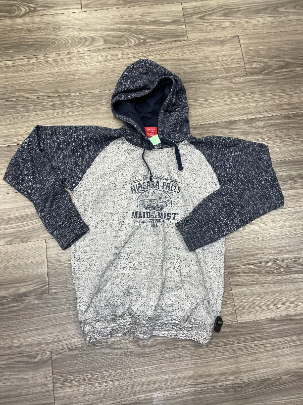 Stylish Men's Designer HoodiesSweatshirt Hoodie By Clothes Mentor In Blue & Grey, Size: Xl Stylish Men's Designer HoodiesSweatshirt Hoodie By Clothes Mentor In Blue & Grey, Size: Xl