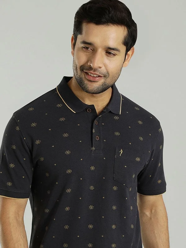 Men's Shirts with Barrel CuffsMen Printed Polo T-Shirt