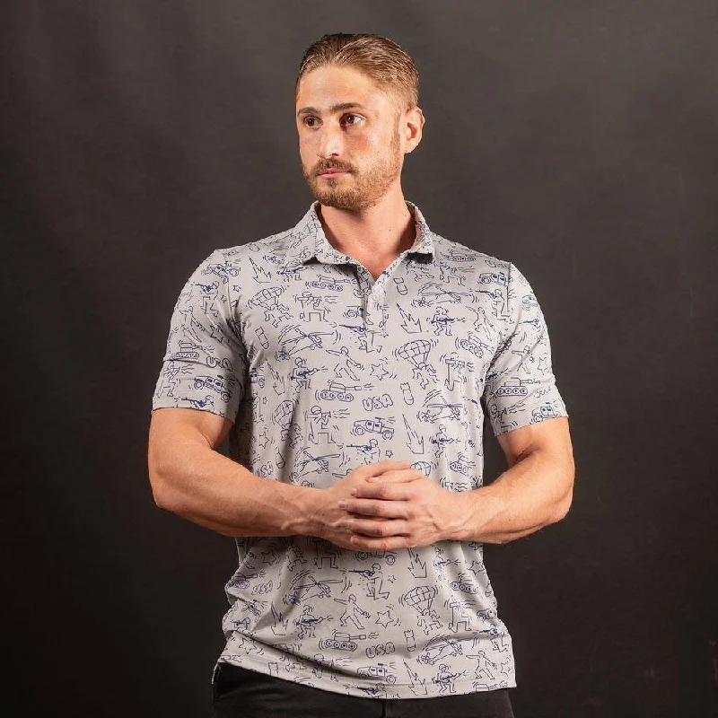 Men's Shirts for HuntingMen's Polo - Military Pop Art