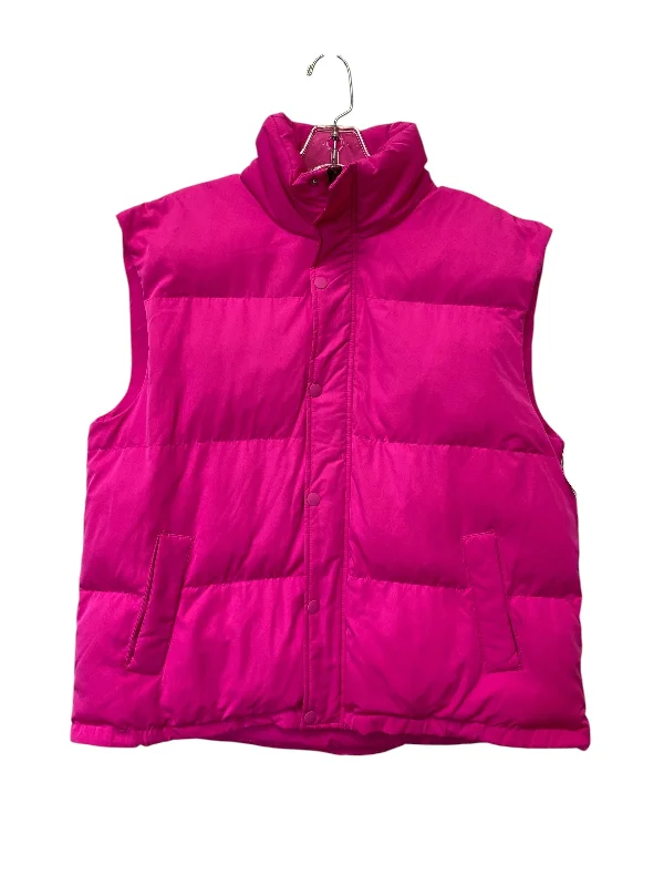 Men's Coats with Quick-Dry FabricVest Puffer & Quilted By A New Day In Pink, Size: L Men's Coats with Quick-Dry FabricVest Puffer & Quilted By A New Day In Pink, Size: L