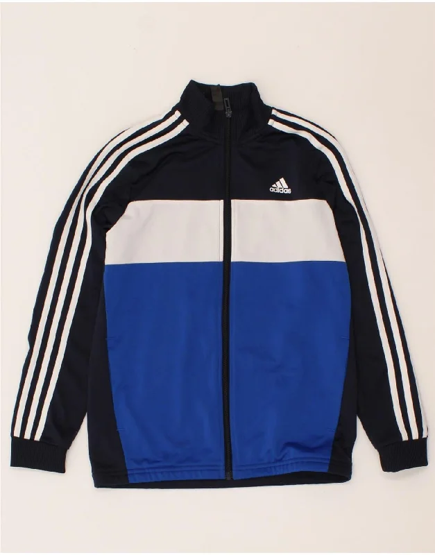 Men's Coats with Patchwork DesignsADIDAS Boys Tracksuit Top Jacket 11-12 Years Navy Blue Colourblock Men's Coats with Patchwork DesignsADIDAS Boys Tracksuit Top Jacket 11-12 Years Navy Blue Colourblock