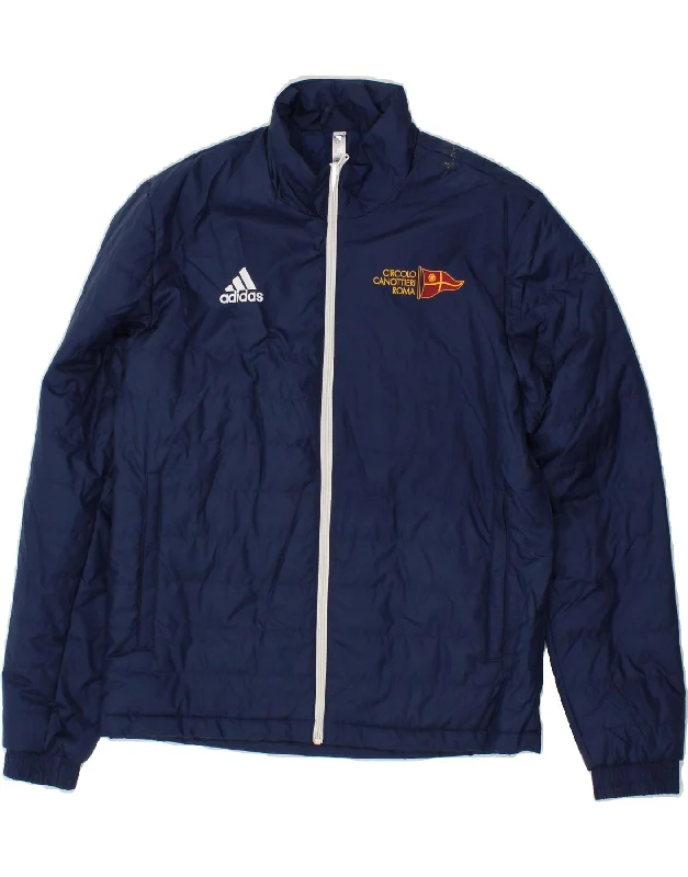 Men's Coats for SnowboardingADIDAS Mens Roma Graphic Padded Jacket UK 38 Medium Navy Blue Polyester Men's Coats for SnowboardingADIDAS Mens Roma Graphic Padded Jacket UK 38 Medium Navy Blue Polyester