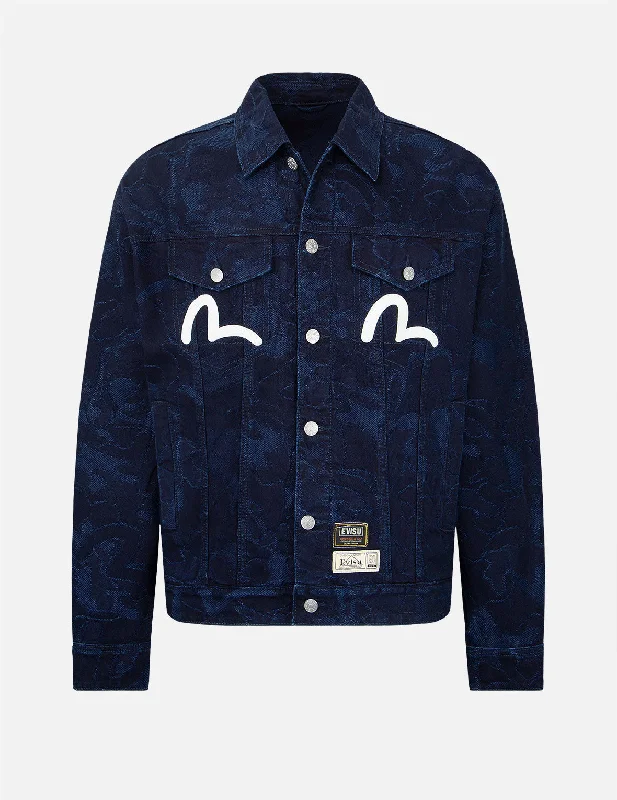 Men's Coats for TravelAllover Camouflage  Jacquard Denim Jacket
