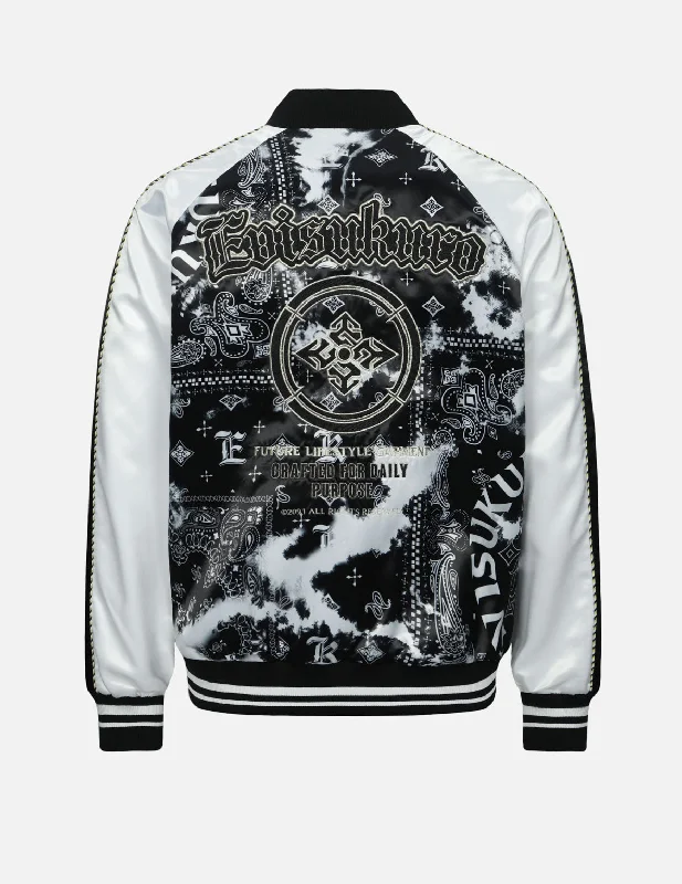 High-Quality Men's Duffle CoatsAllover Paisley Print Padded Regular Fit Souvenir Jacket High-Quality Men's Duffle CoatsAllover Paisley Print Padded Regular Fit Souvenir Jacket