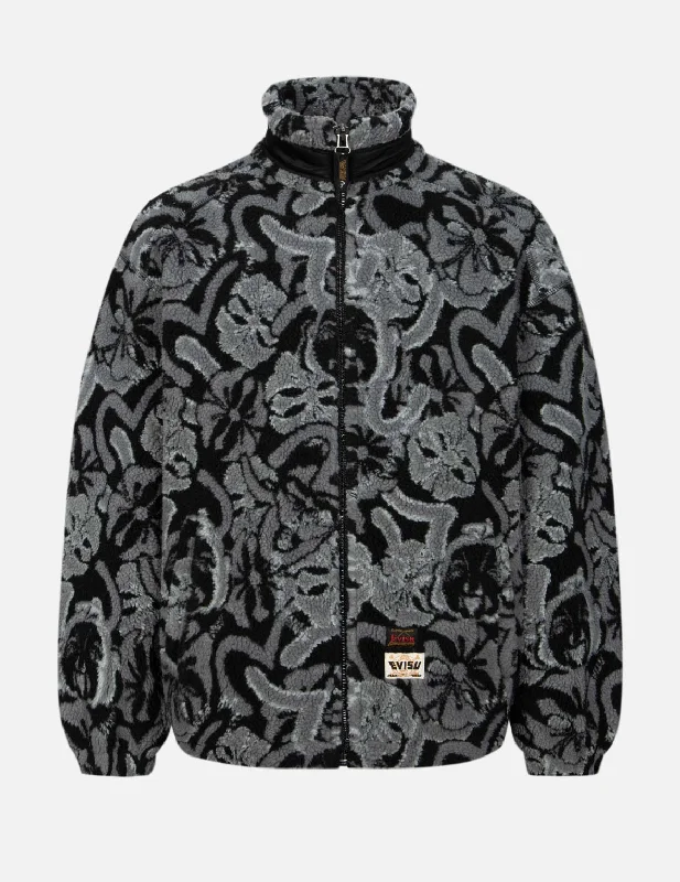 Lightweight Men's WindbreakersAllover Seagull and Kamon Jacquard Loose Fit Sherpa Jacket Lightweight Men's WindbreakersAllover Seagull and Kamon Jacquard Loose Fit Sherpa Jacket