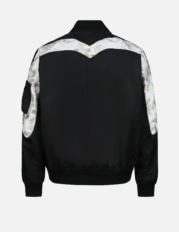 Men's Coats for Skinny MenBrocade Daicock Insert MA-1 Bomber Jacket