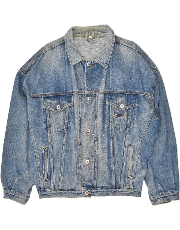 Classic Men's Trench CoatsC&A Mens Denim Jacket IT 50 Large Blue Cotton