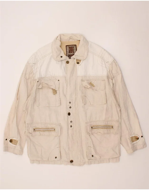 Men's Coats for Ice FishingCASUCCI Mens Loose Fit Utility Jacket UK 38 Medium Beige Colourblock Men's Coats for Ice FishingCASUCCI Mens Loose Fit Utility Jacket UK 38 Medium Beige Colourblock