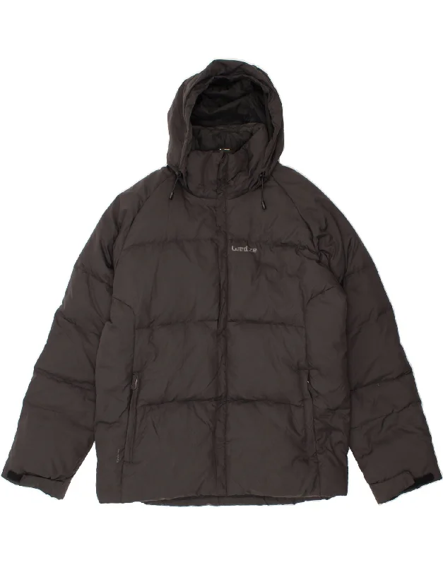 Casual Men's Bomber JacketsDECATHLON Mens Hooded Padded Jacket UK 42 XL Black Polyamide Casual Men's Bomber JacketsDECATHLON Mens Hooded Padded Jacket UK 42 XL Black Polyamide