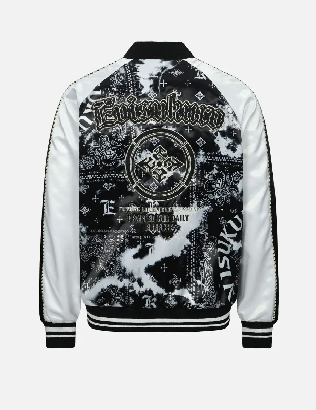 Men's Coats for Winter CampingDyed Paisley Allover Souvenir Jacket