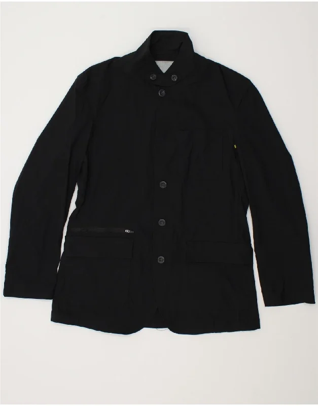 Men's Coats with Vintage StyleEDDIE BAUER Mens 4 Button Blazer Jacket UK 38 Medium Black Nylon Men's Coats with Vintage StyleEDDIE BAUER Mens 4 Button Blazer Jacket UK 38 Medium Black Nylon