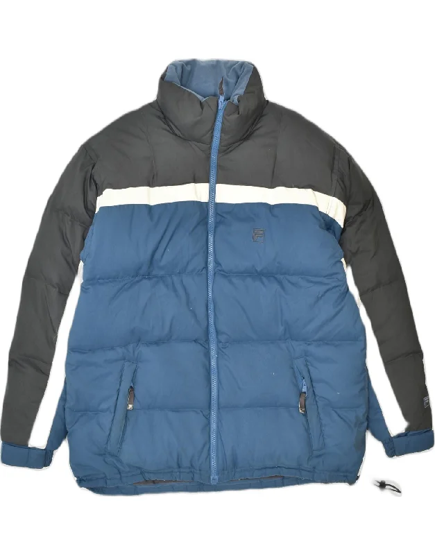 Men's Coats for Ice FishingFILA Mens Padded Jacket IT 52/54 XL Blue Colourblock Polyester