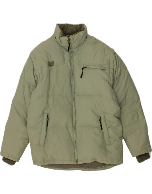 Lightweight Men's WindbreakersFILA Mens Padded Jacket UK 40 Large Green Polyamide