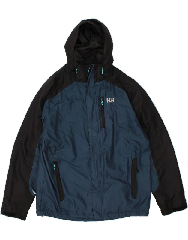 Men's Coats for Snowy WeatherHELLY HANSEN Mens Hooded Windbreaker Jacket UK 40 Large Blue Colourblock Men's Coats for Snowy WeatherHELLY HANSEN Mens Hooded Windbreaker Jacket UK 40 Large Blue Colourblock