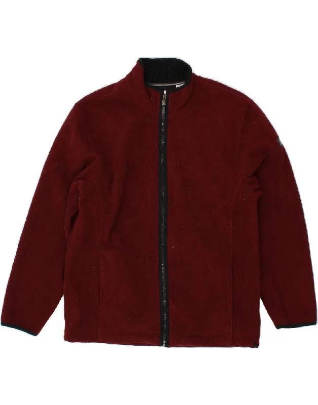 Men's Coats for SkiingIZOD Mens Fleece Jacket UK 38 Medium Maroon Polyester