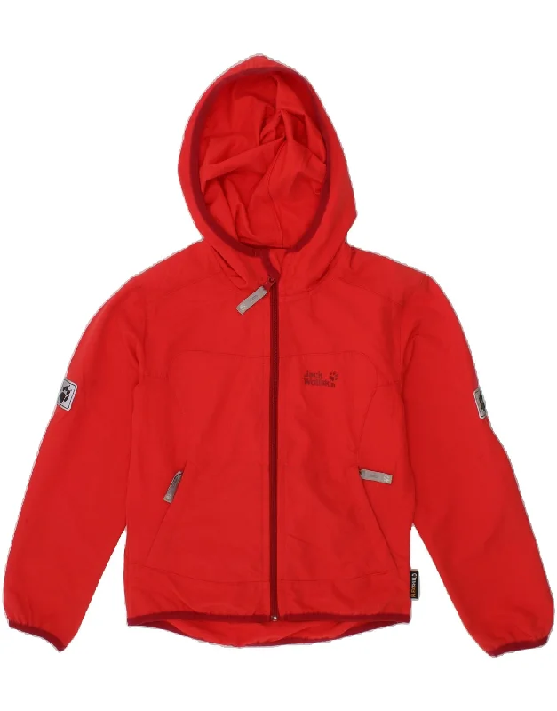 Trendy Men's Anorak JacketsJACK WOLFSKIN Girls Hooded Rain Jacket 7-8 Years Red Polyester Trendy Men's Anorak JacketsJACK WOLFSKIN Girls Hooded Rain Jacket 7-8 Years Red Polyester