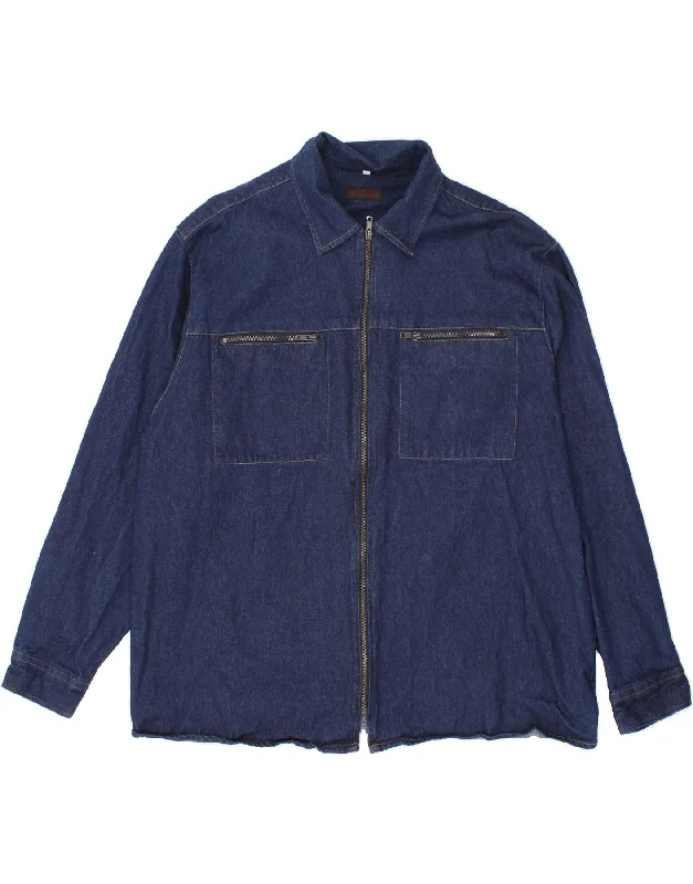 Men's Coats with Tactical FeaturesJOHN F GEE Mens Denim Jacket UK 42 XL Navy Blue Cotton Men's Coats with Tactical FeaturesJOHN F GEE Mens Denim Jacket UK 42 XL Navy Blue Cotton