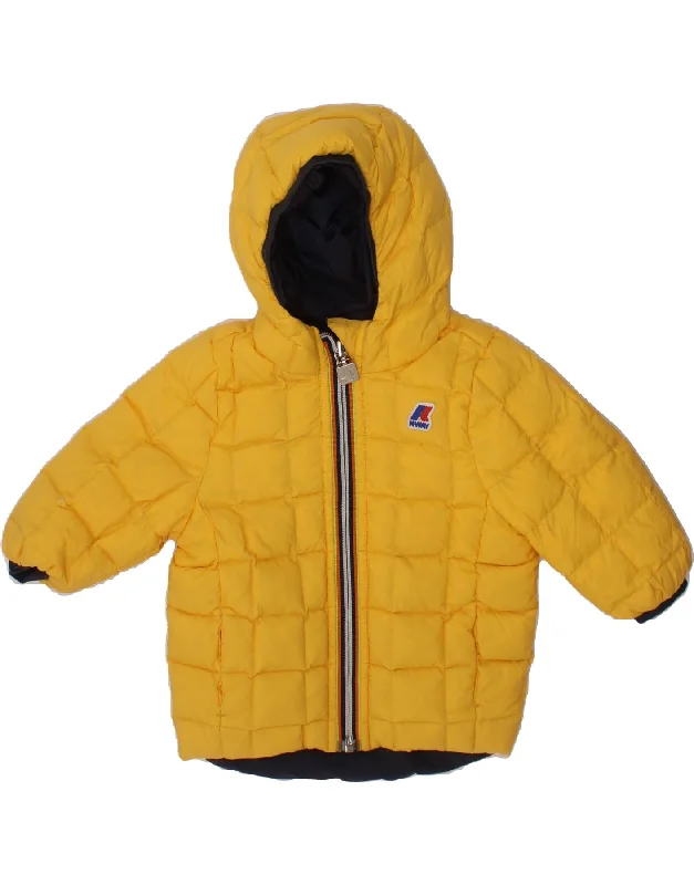 Men's Coats for Mild WeatherK-WAY Baby Boys Hooded Reversible Padded Jacket 3-6 Months Yellow Men's Coats for Mild WeatherK-WAY Baby Boys Hooded Reversible Padded Jacket 3-6 Months Yellow