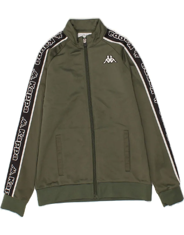 Casual Men's Bomber JacketsKAPPA Boys Graphic Tracksuit Top Jacket 9-10 Years Khaki Colourblock Casual Men's Bomber JacketsKAPPA Boys Graphic Tracksuit Top Jacket 9-10 Years Khaki Colourblock