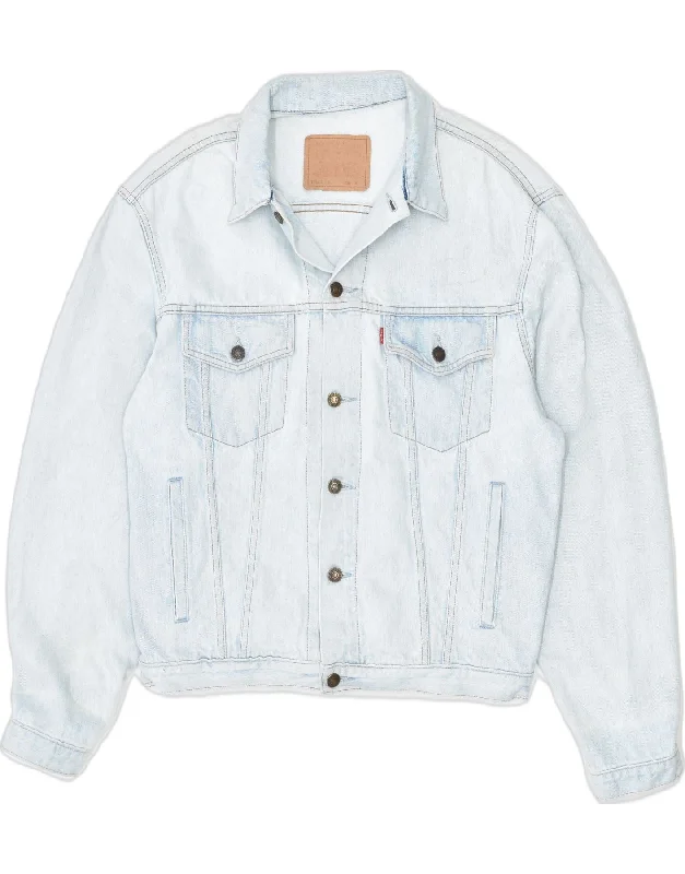 Men's Coats with Hand WarmersLEVI'S Mens Denim Jacket UK 38 Medium Blue Cotton