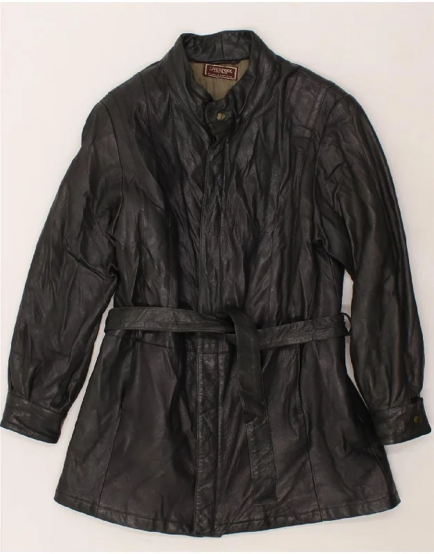 Men's Coats Made in ItalyLIVERPOOL Mens Leather Jacket UK 34 XS Black Leather