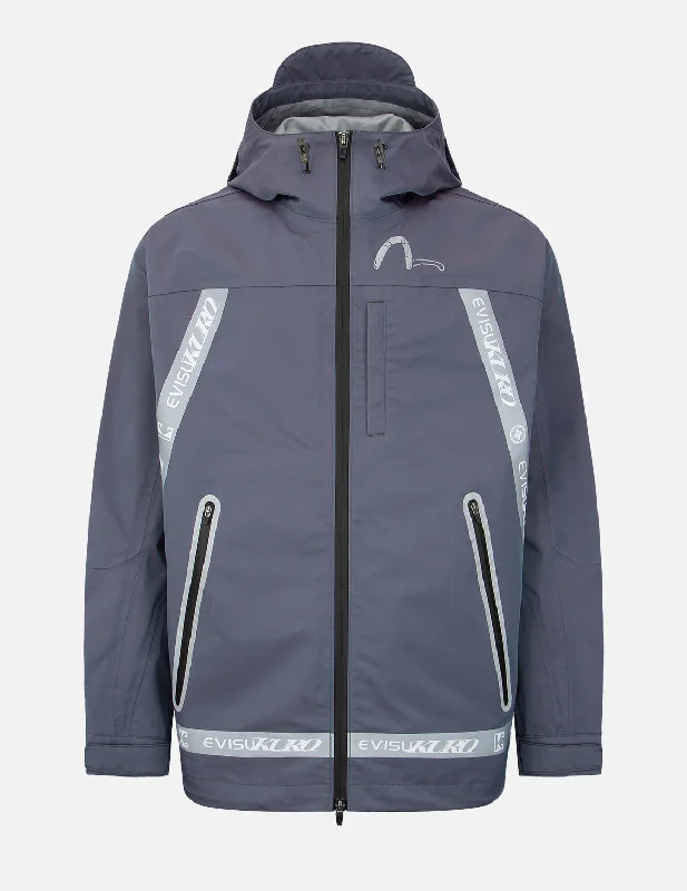Men's Coats for HikingLogo Tape Padded Windbreaker Jacket