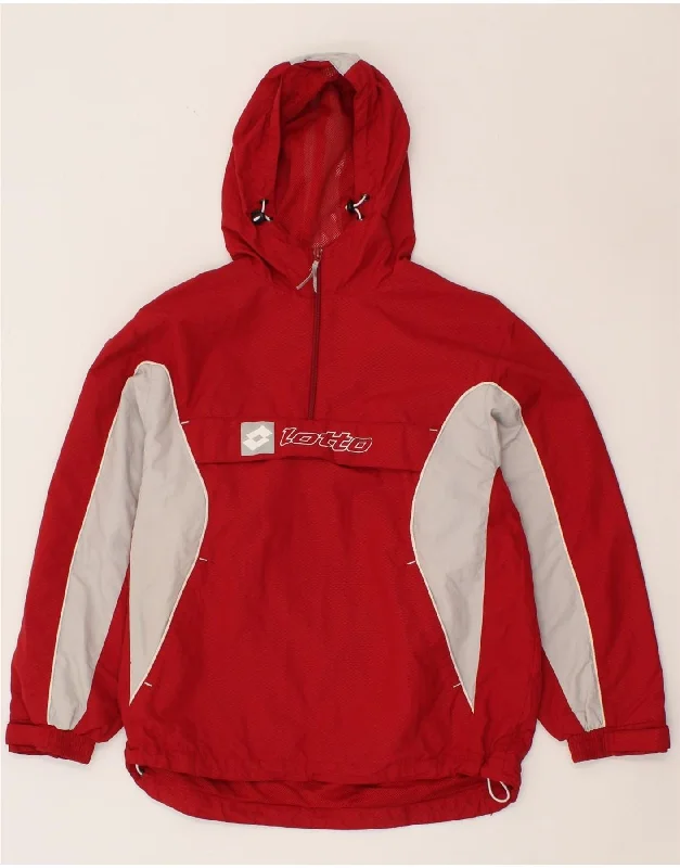 Durable Men's Car CoatsLOTTO Boys Hooded Graphic Anorak Jacket 9-10 Years Small Red Colourblock Durable Men's Car CoatsLOTTO Boys Hooded Graphic Anorak Jacket 9-10 Years Small Red Colourblock
