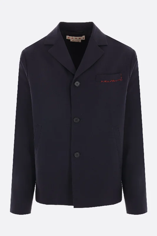 Practical Men's Raincoatssingle-breasted wool jacket